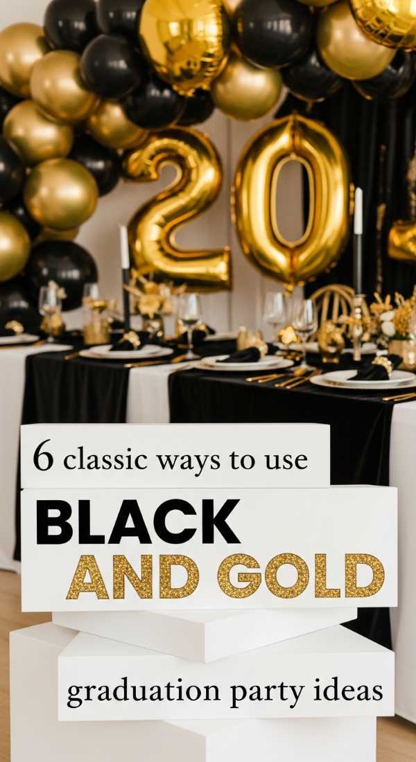 6 Classic Ways To Use Black And Gold Graduation Party Ideas 69f5dca536f7d