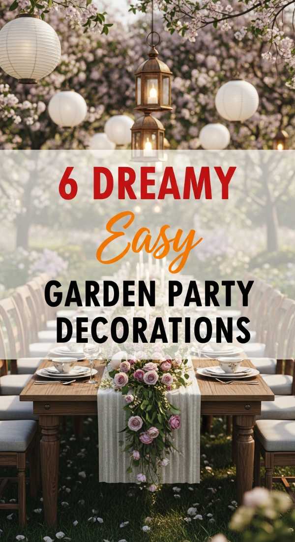 6 Dreamy Ideas For Garden Party Decorations 69faead592753