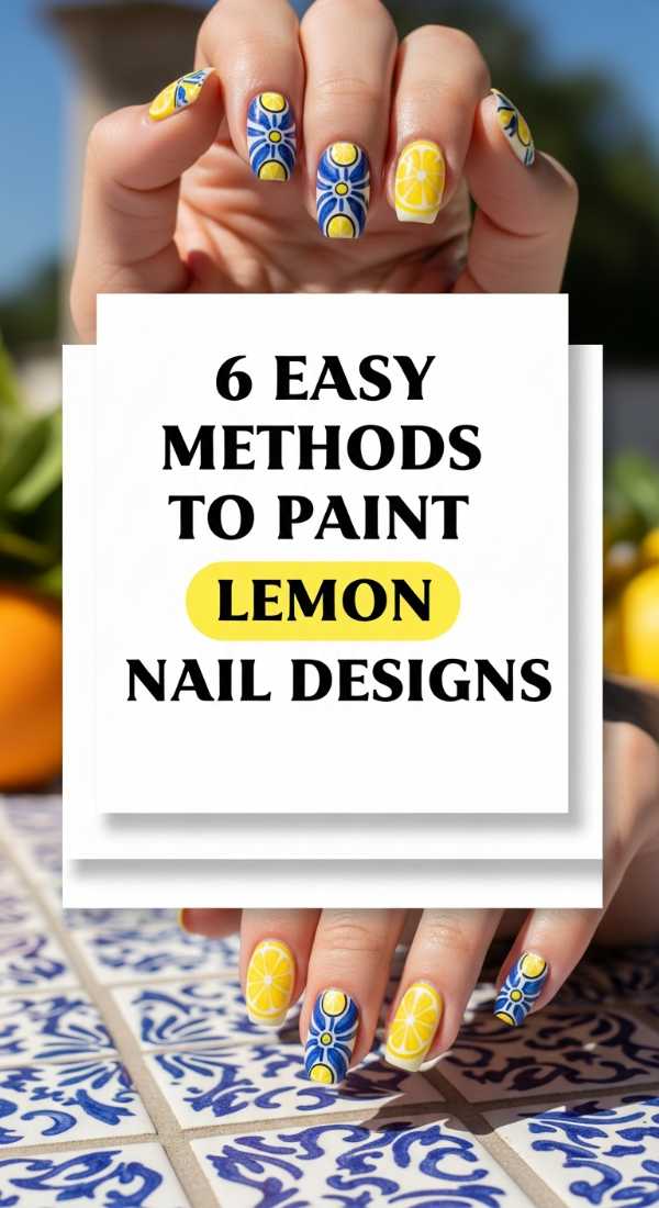 6 Easy Methods To Paint Lemon Nail Designs 6a0597db313ee