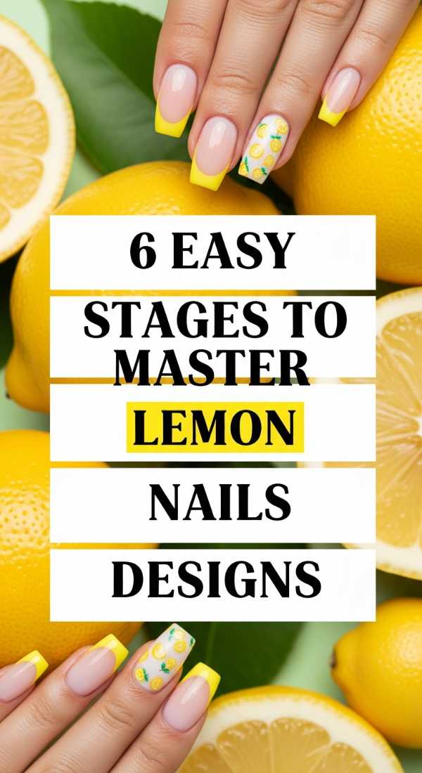 6 Easy Stages To Master Lemon Nails Designs 6a05a5047c05b