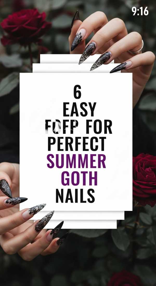 6 Easy Steps For Perfect Summer Goth Nails 6a059c92d4be7