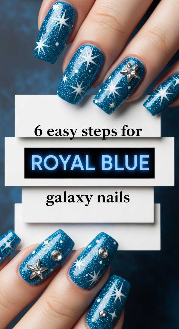 Ocean Breezes & Porcelain Patterns: Your Blue & White Nail Art Guide 6 Easy Steps For Royal Blue Galaxy Nails With White Stars 69fc7f585c8de