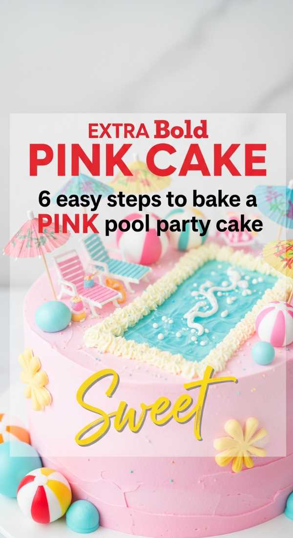 6 Easy Steps To Bake A Pink Pool Party Cake 6a0dbfb01c3f1
