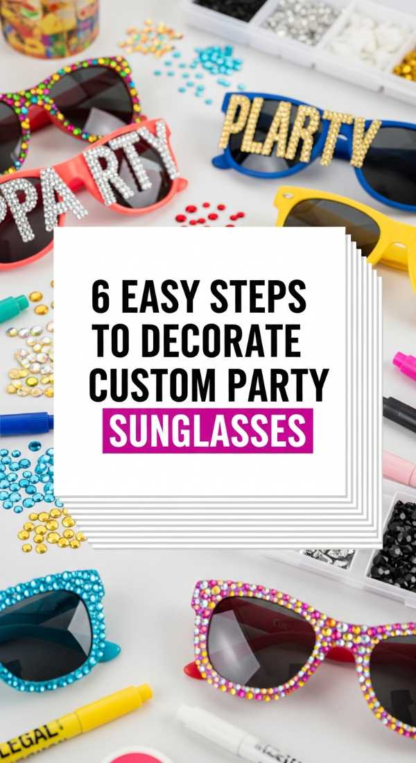 6 Easy Steps To Decorate Custom Party Sunglasses 69f5dca7e3277