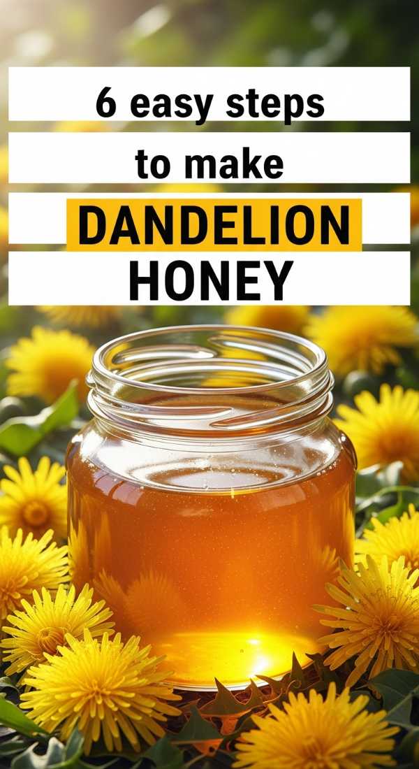 6 Easy Steps To Make Dandelion Honey 69f47a03dfd0b