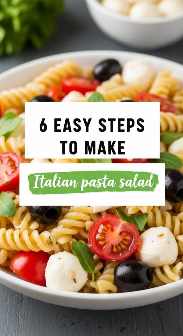 6 Easy Steps To Make Italian Pasta Salad 6a06bdc2bd3d8