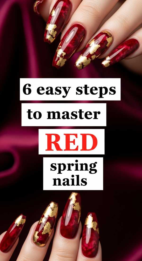 6 Easy Steps To Master Red Spring Nails 69f5e2bfd4a5f