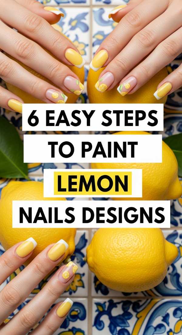 The Mani Manifesto: Your 2026 Ultimate Guide to Nail Shapes, Colors, and Care 6 Easy Steps To Paint Lemon Nails Designs 6a05a132c735e