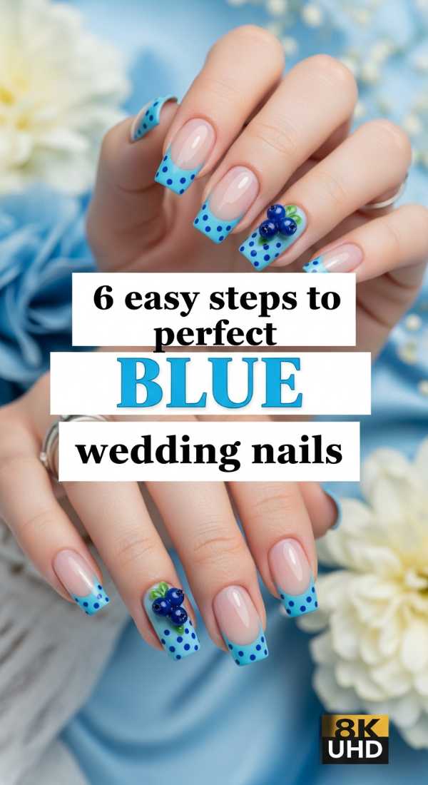 6 Easy Steps To Perfect Blue Wedding Nails 6a021e69dd4ea