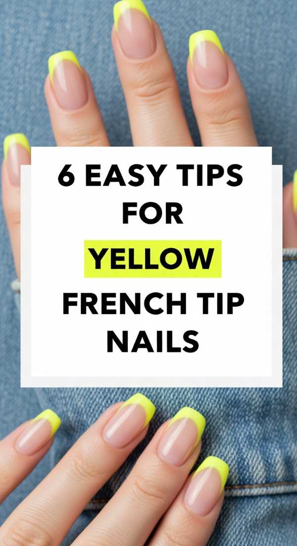 6 Easy Tips For Yellow French Tip Nails 6a05a50e977e4