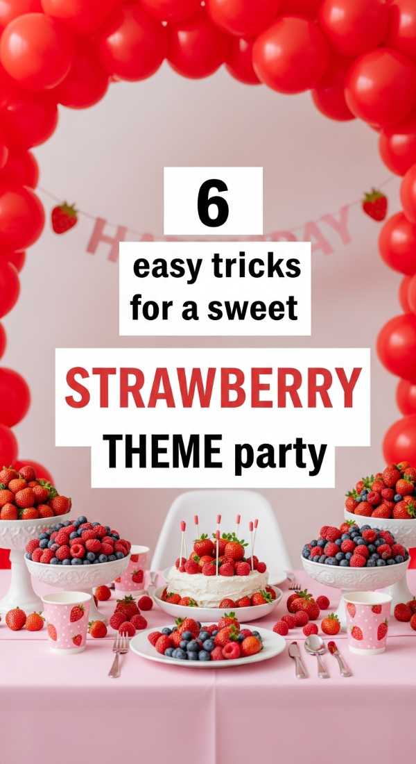 6 Easy Tricks For A Sweet Strawberry Theme Party 6a0de741e8ac5