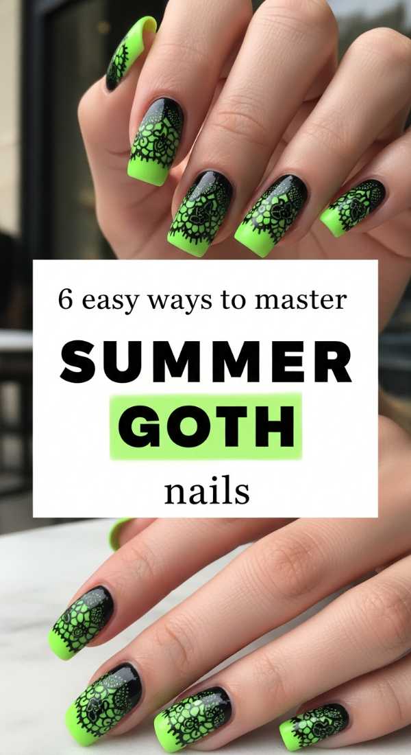 6 Easy Ways To Master Summer Goth Nails 6a05a3df0eef5