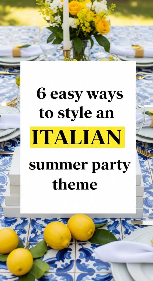 6 Easy Ways To Style An Italian Summer Party Theme 69f87158072dd