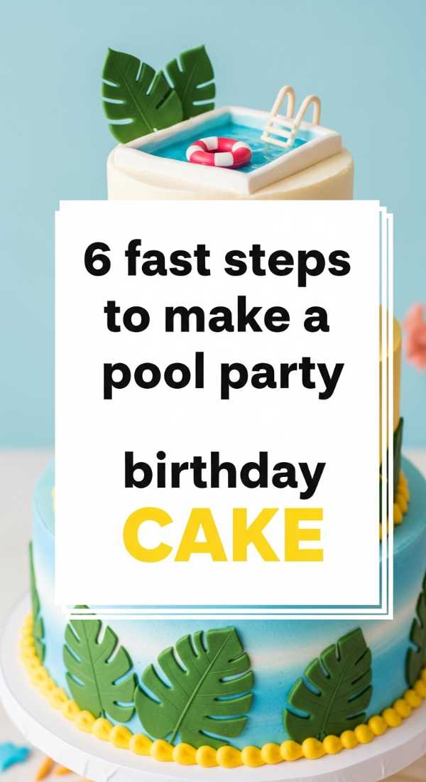 6 Fast Steps To Make A Pool Party Birthday Cake 6a18a663173de