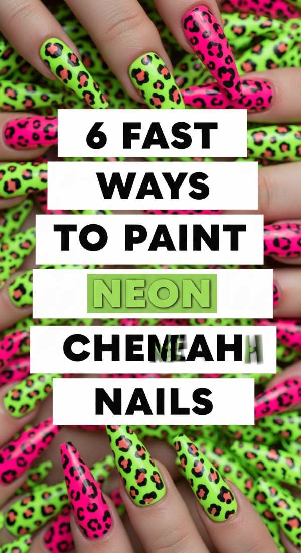 6 Fast Ways To Paint Neon Cheetah Nails 6a0597baa5545