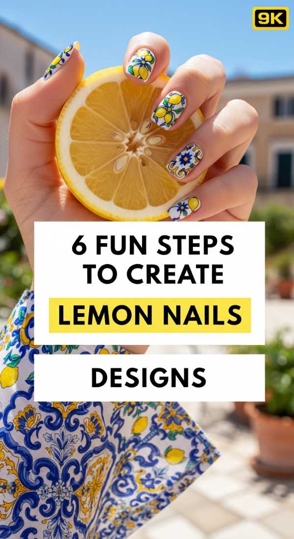 6 Fun Steps To Create Lemon Nails Designs 6a059cb802fad