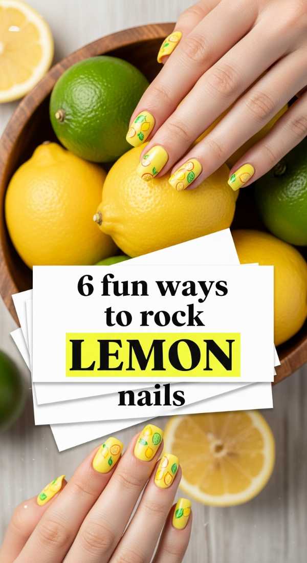 6 Fun Ways To Rock Lemon Nails 6a059986d9823