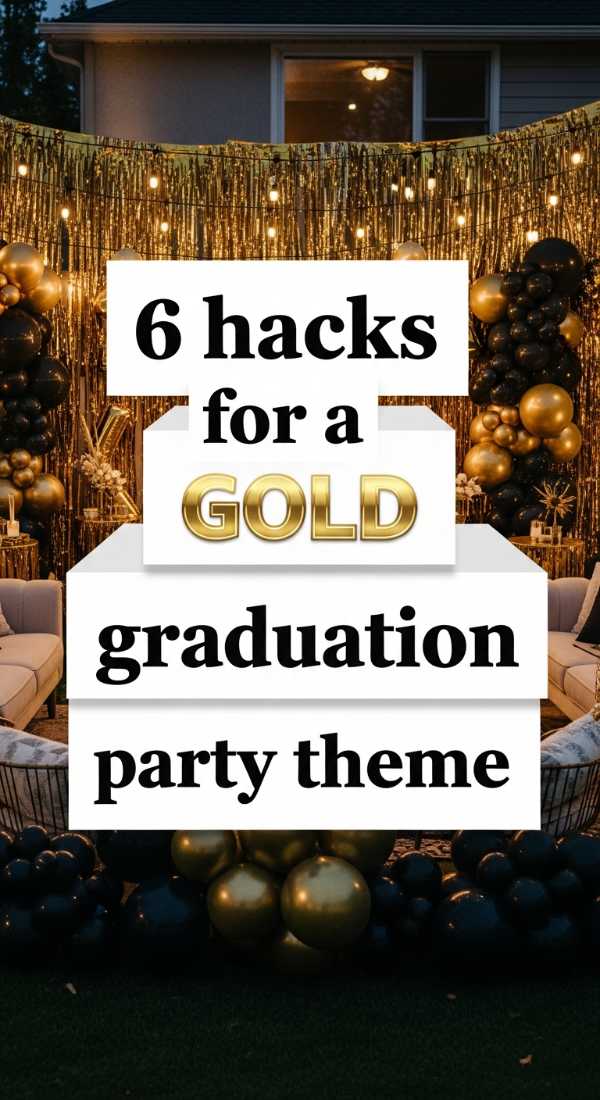 6 Hacks For A Gold Graduation Party Theme 69f87156e9530