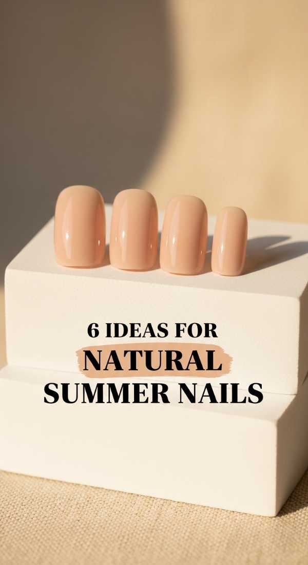 6 Ideas For Natural Summer Nails 6a0599c37e437
