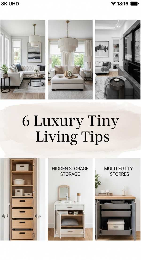 Tiny Home, Big Comfort: Mastering the Cozy Minimalist Look 6 Luxury Tiny Living Tips 6a1b22a210438