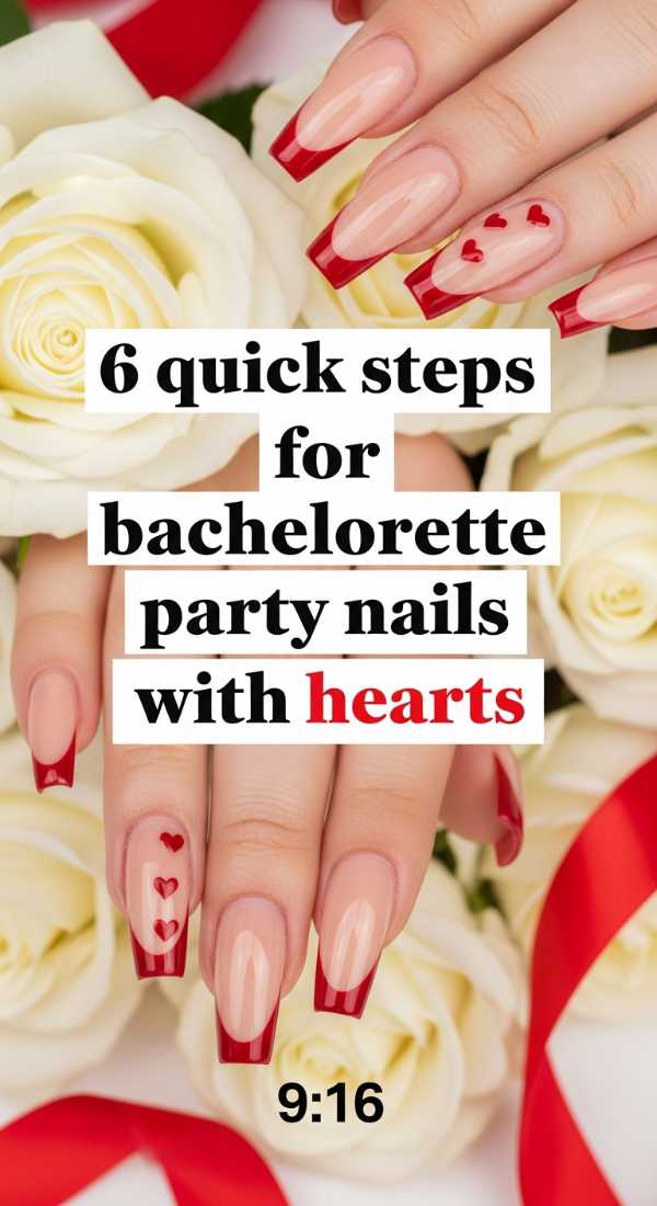 The Only Party Nail Guide You'll Ever Need: Tips, Trends, and Tools 6 Quick Steps For Bachelorette Party Nails With Hearts 69f876e662525