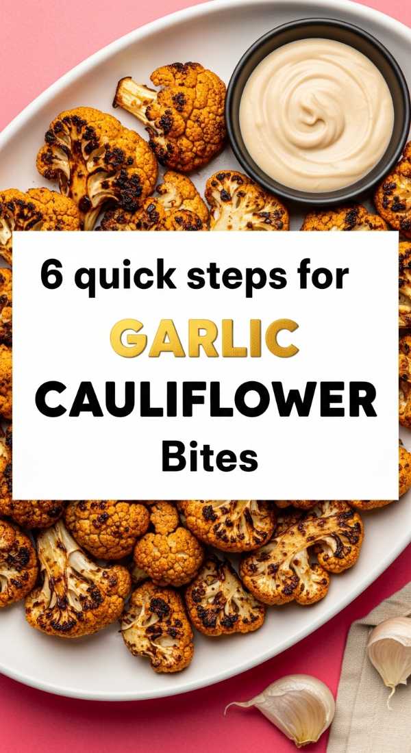 6 Quick Steps For Garlic Roasted Cauliflower Bites 69fd8a965a9f8