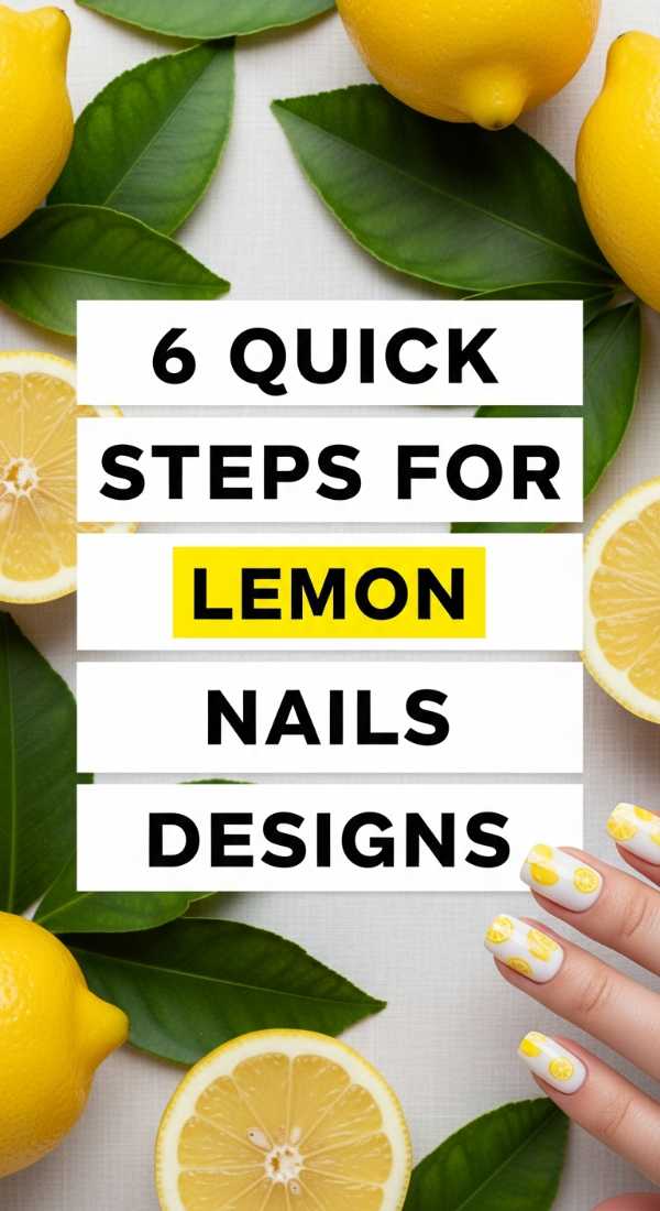 Summer 2026's Hottest Nail Art: What Everyone Will Be Wearing 6 Quick Steps For Lemon Nails Designs 6a0597d2a3f78