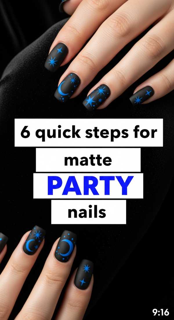 6 Quick Steps For Matte Party Nails 69f876ec5c8dd