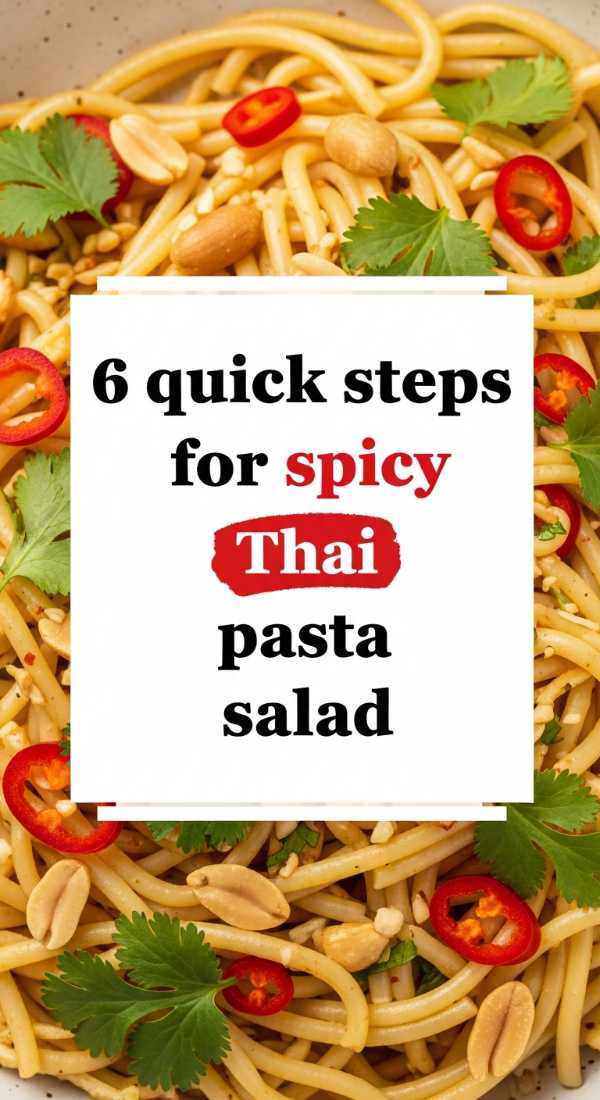 6 Quick Steps For Spicy Thai Pasta Salad 6a1098a43008f