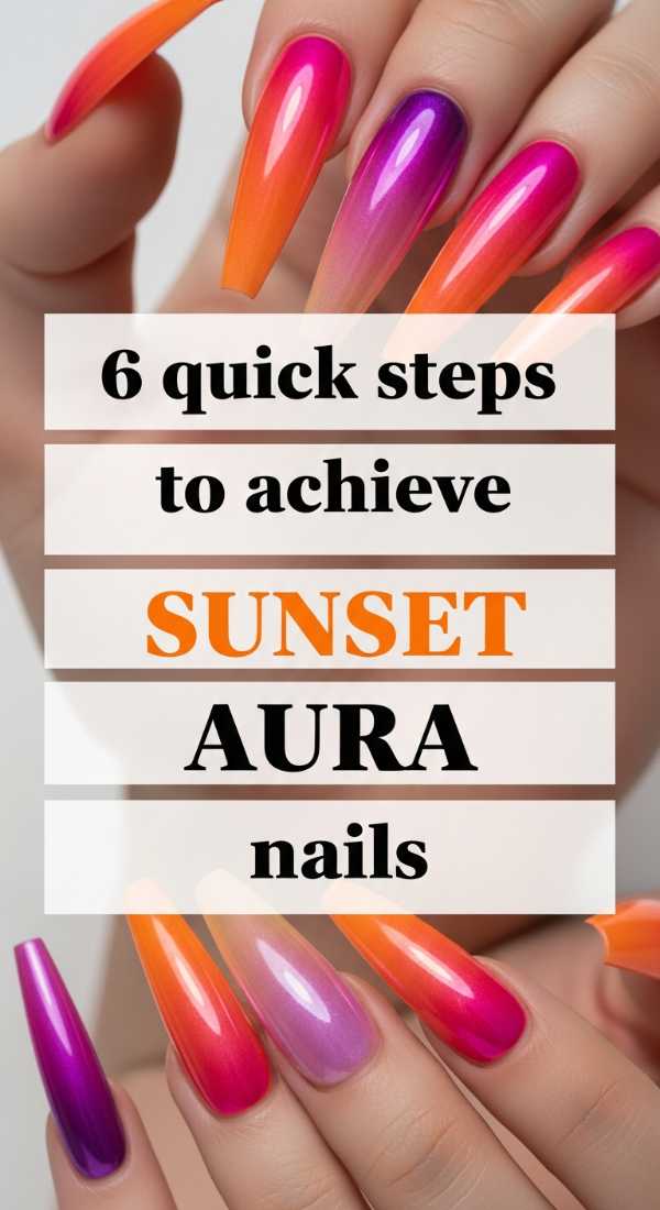 6 Quick Steps To Achieve Sunset Aura Nails 6a05a3cbf0664