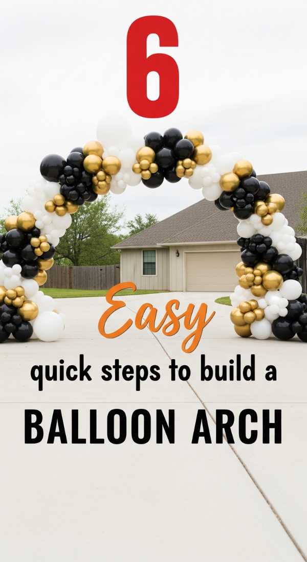 The Grad Party Playbook: Stunning Decor & Stress-Free Planning Tips 6 Quick Steps To Build A Balloon Arch 6a002e3a2b57e