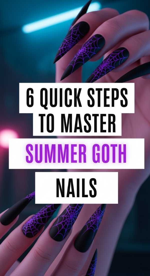 6 Quick Steps To Master Summer Goth Nails 6a0595be3e088