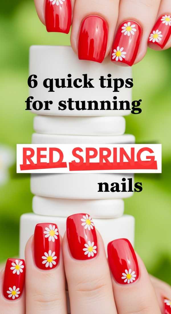 6 Quick Tips For Stunning Red Spring Nails 6a033a033f414