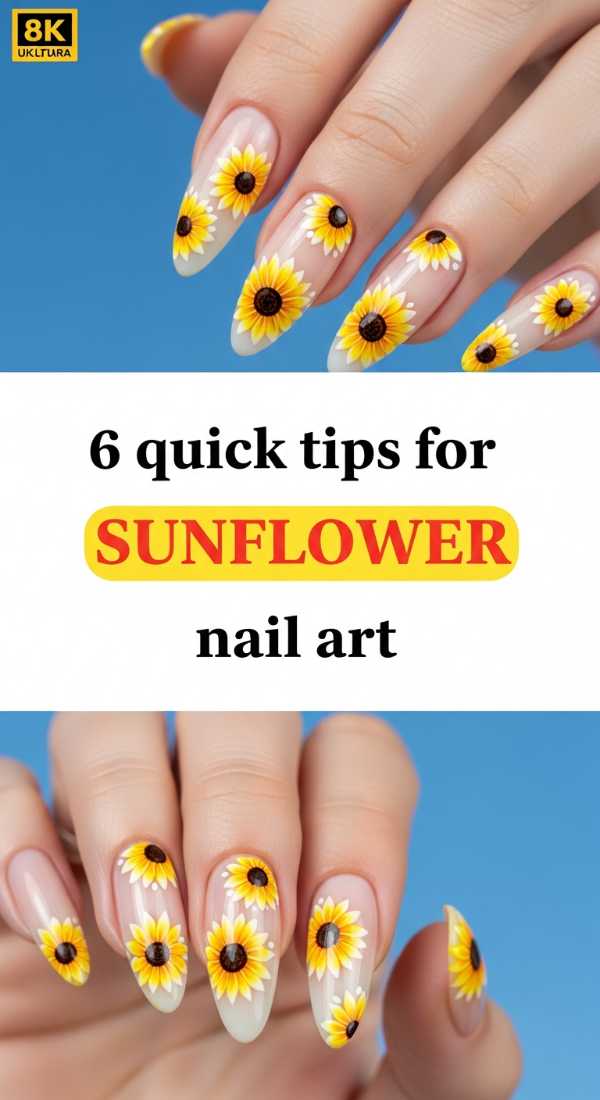 6 Quick Tips For Sunflower Nail Art 69ff596358969