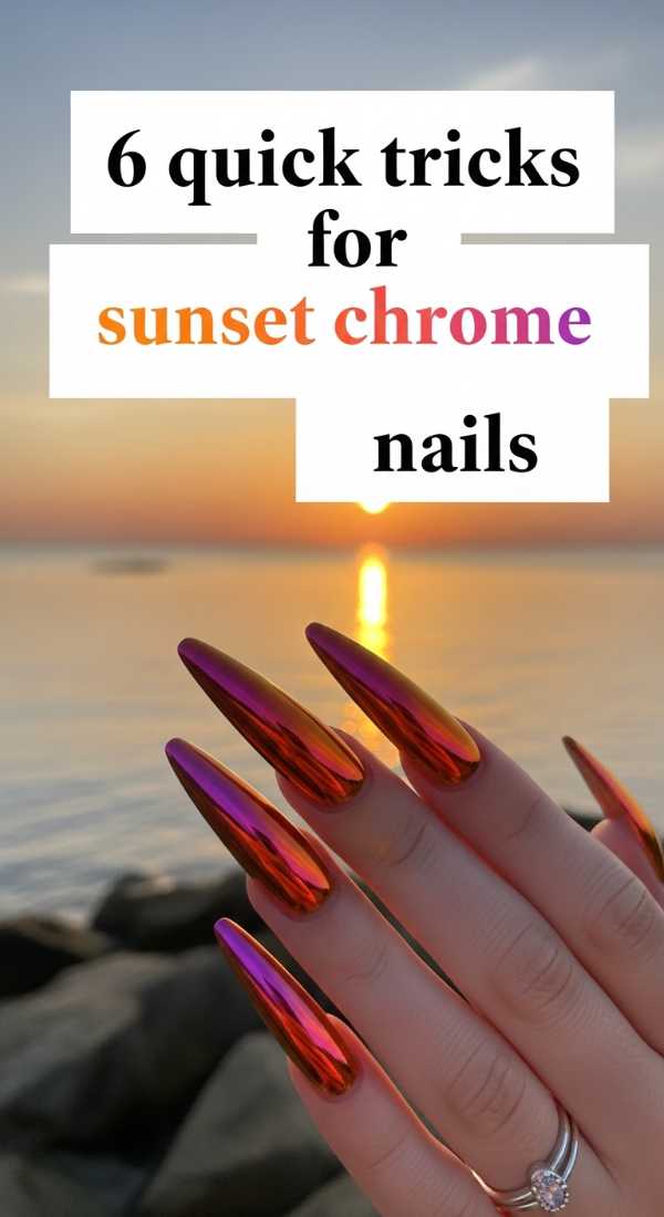 6 Quick Tricks For Sunset Chrome Nails 6a059f8c506ba