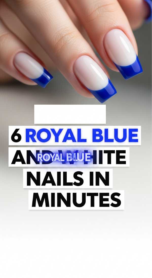 6 Royal Blue And White Nails In Minutes 69f4c118e4d46