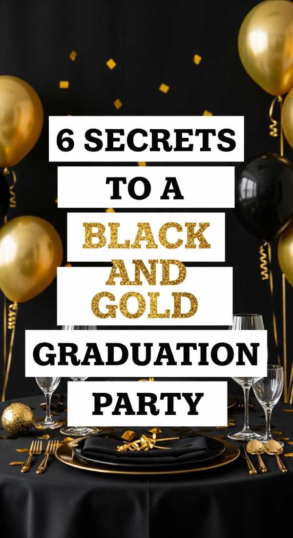 Dreamy Degrees: Curating the Perfect Aesthetic Summer Graduation Party 6 Secrets To A Black And Gold Graduation Party 6a057d9979b06