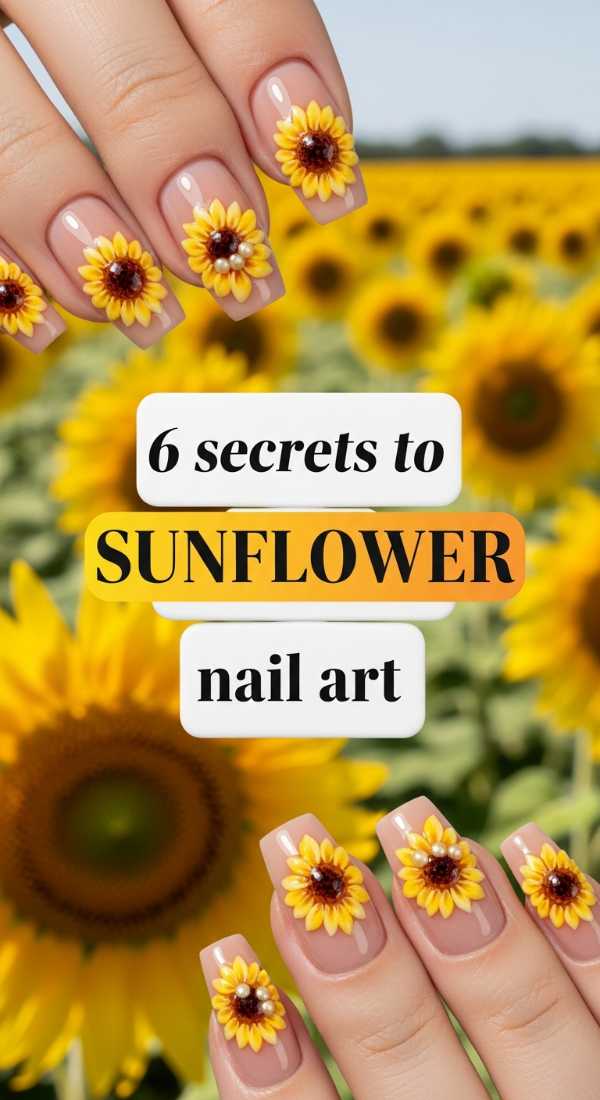 6 Secrets To Sunflower Nail Art 69ff5ab52b841