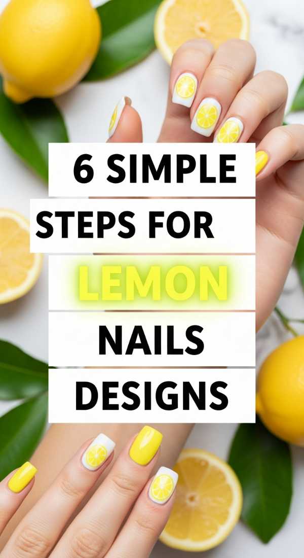 6 Simple Steps For Lemon Nails Designs 6a05998a344fd