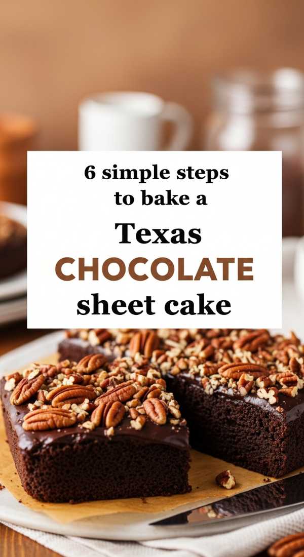 6 Simple Steps To Bake A Texas Chocolate Sheet Cake 6a06bc5780e2e
