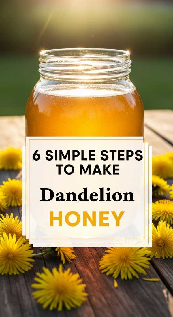 6 Simple Steps To Make Dandelion Honey 69fd8897aebd6