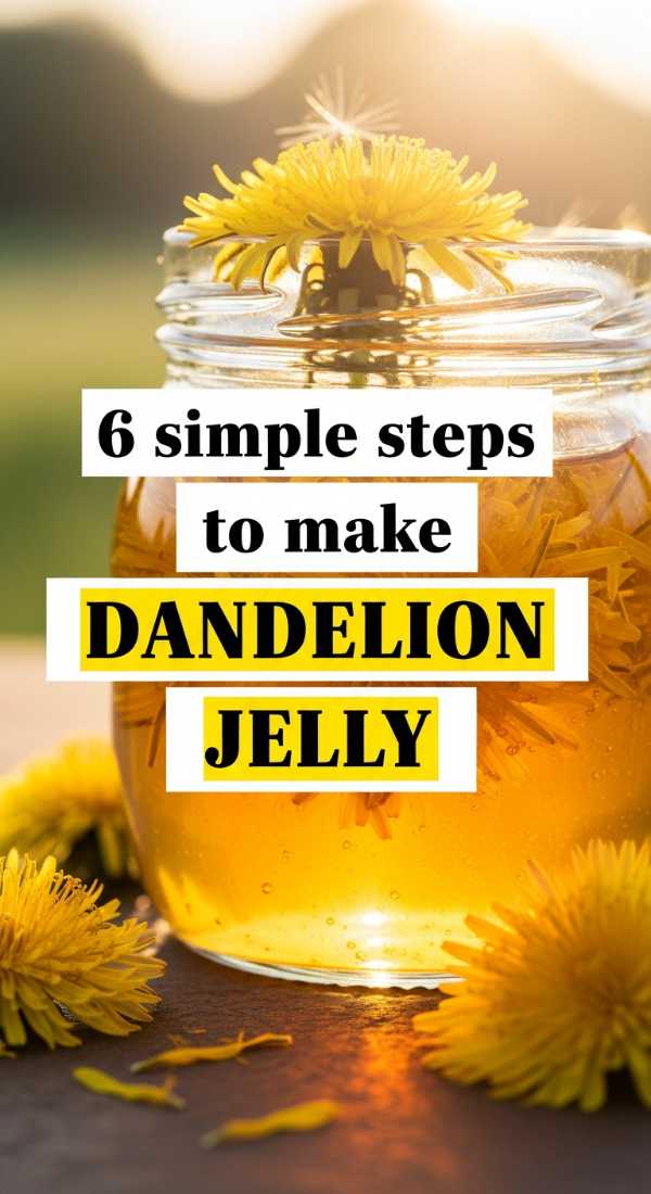 6 Simple Steps To Make Dandelion Jelly 69f59f7ab3458