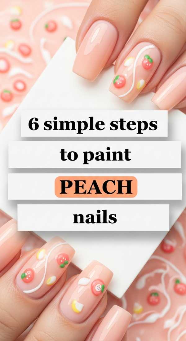 6 Simple Steps To Paint Peach Nails 6a05999e0ac40