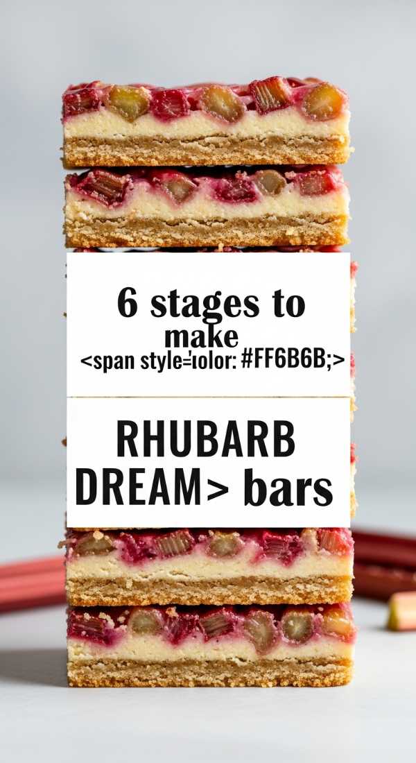 6 Stages To Make Rhubarb Dream Bars 69fd8cb44e103