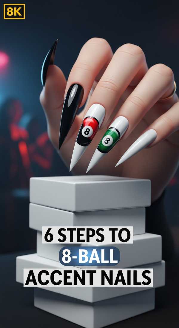 6 Steps To 8 Ball Accent Nails 6a058dd671701