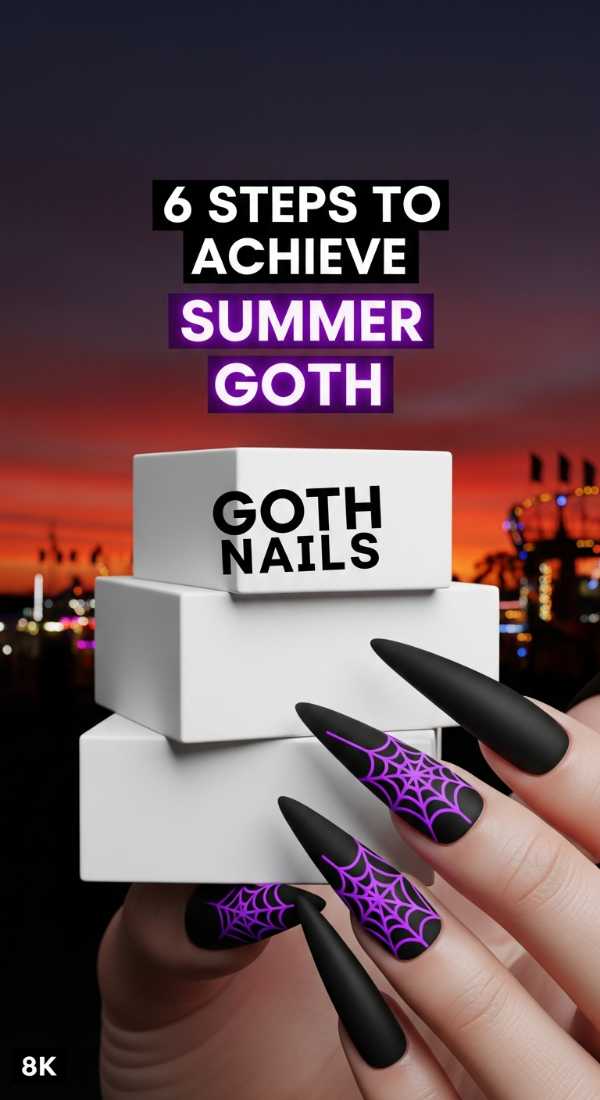 6 Steps To Achieve Summer Goth Nails 6a05a11e43b6e