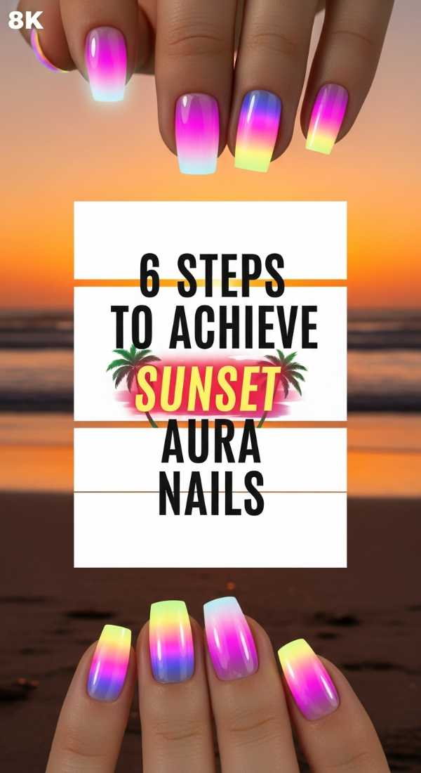 6 Steps To Achieve Sunset Aura Nails 6a0597df5b560