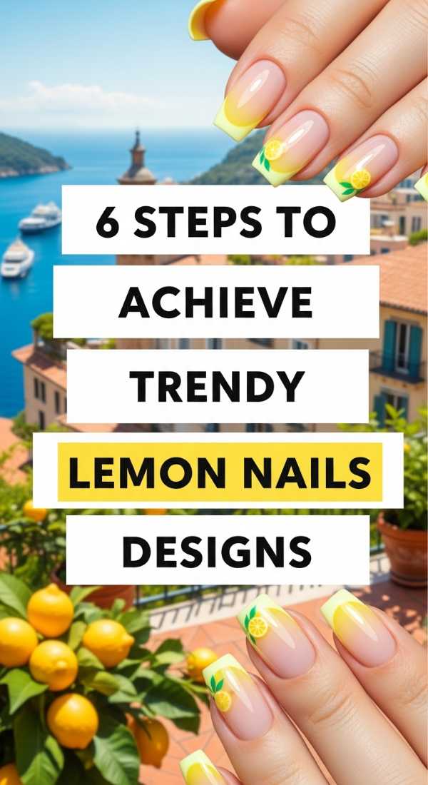 6 Steps To Achieve Trendy Lemon Nails Designs 6a059cca882cc
