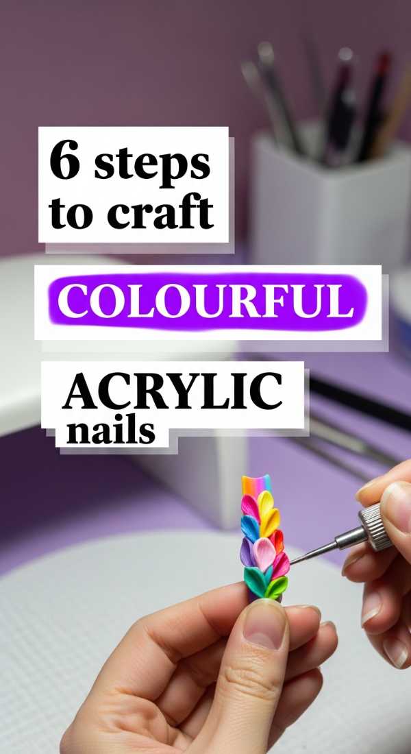 6 Steps To Craft Colourful Acrylic Nails 6a0f0b858c485