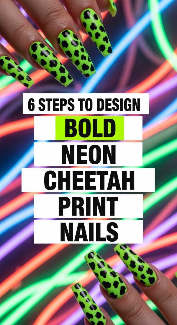 6 Steps To Design Bold Neon Cheetah Print Nails 6a059899dd8c5